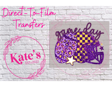 Purple/Yellow Game Day Direct-To-Film Transfer